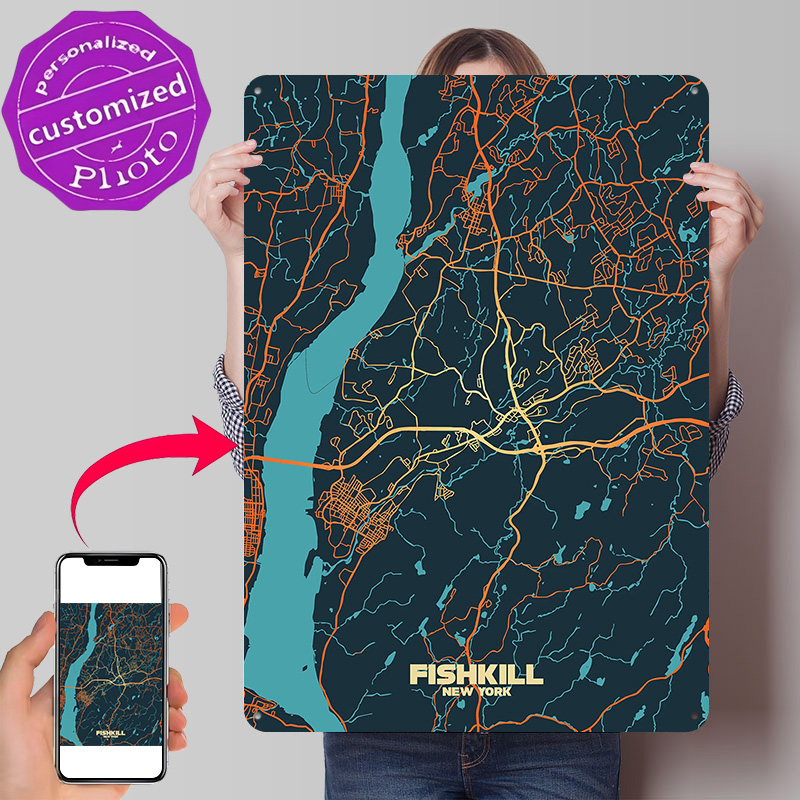 3D Printing York - Fishkill Wand Deko New York Map