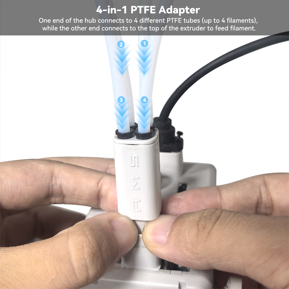3D Printing Fff - Adaptateur PTFE 4-en-1 amélioré pour Bambu