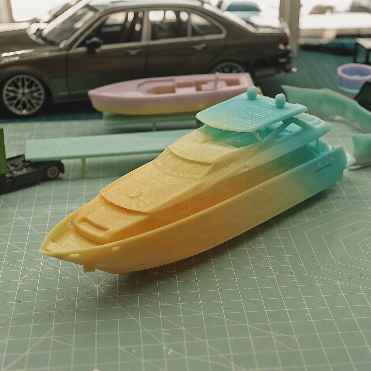 3D Printing One Piece - Modèle de Yacht de Luxe Miniature