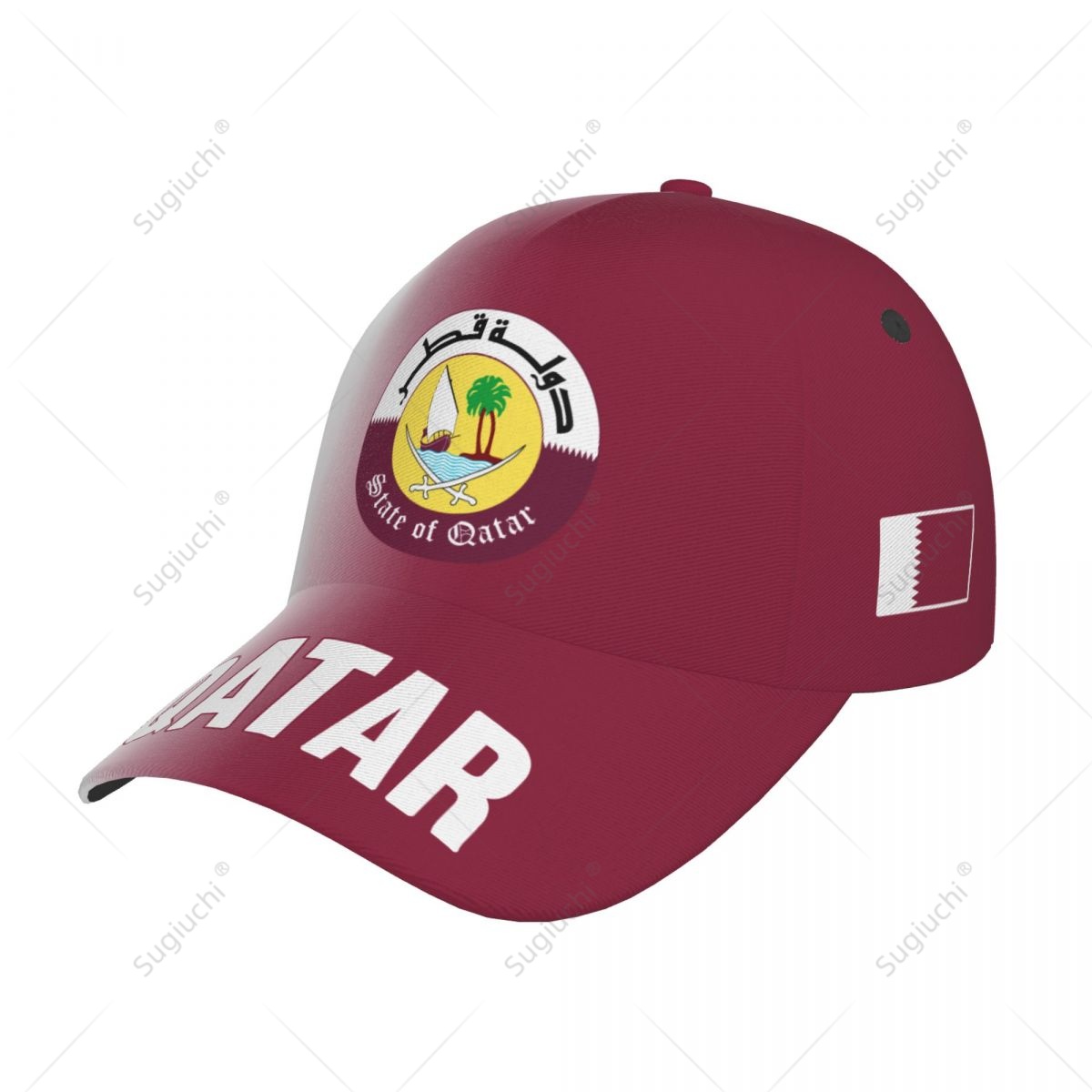 3D Printing Qatar - Casquette de Baseball unisexe, chapeau drapeau