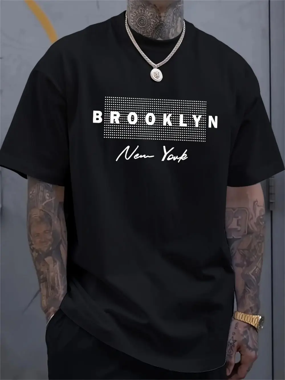 3D Printing York - T-shirt pour homme avec imprimé lettres