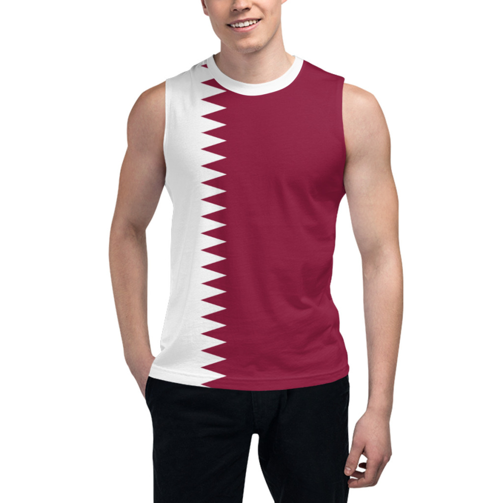 3D Printing Qatar - T-shirt sans manches drapeau du Qatar