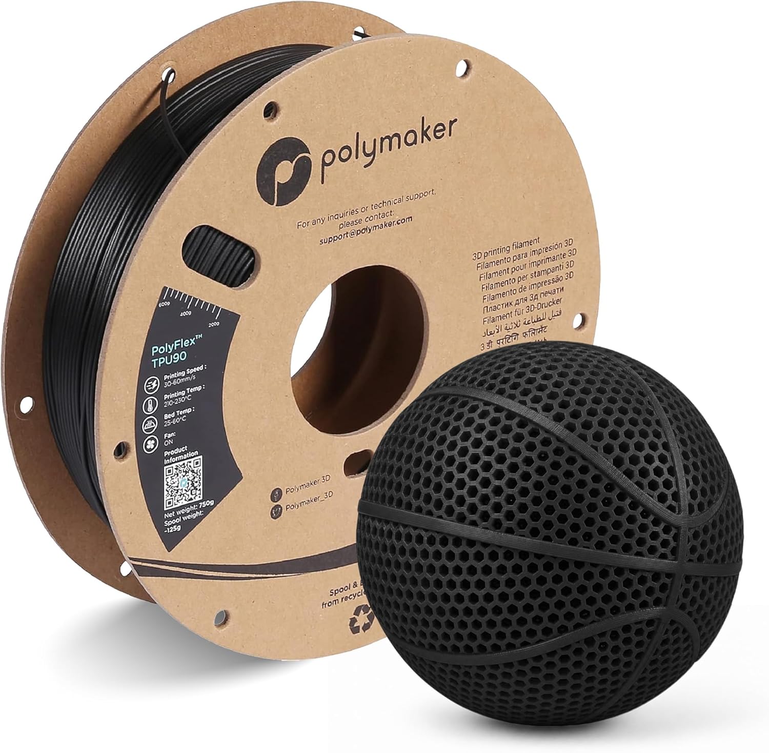 Tpu Flexible Filament - Filament Polymaker TPU 90A 1,75 mm