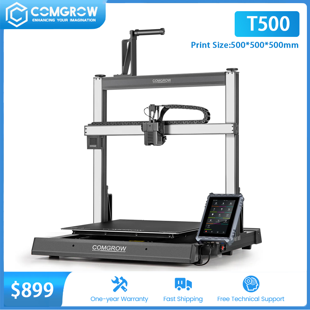 3D Printing Klipper - COMGORW-Grande Imprimante 3D T500 FDM, 7