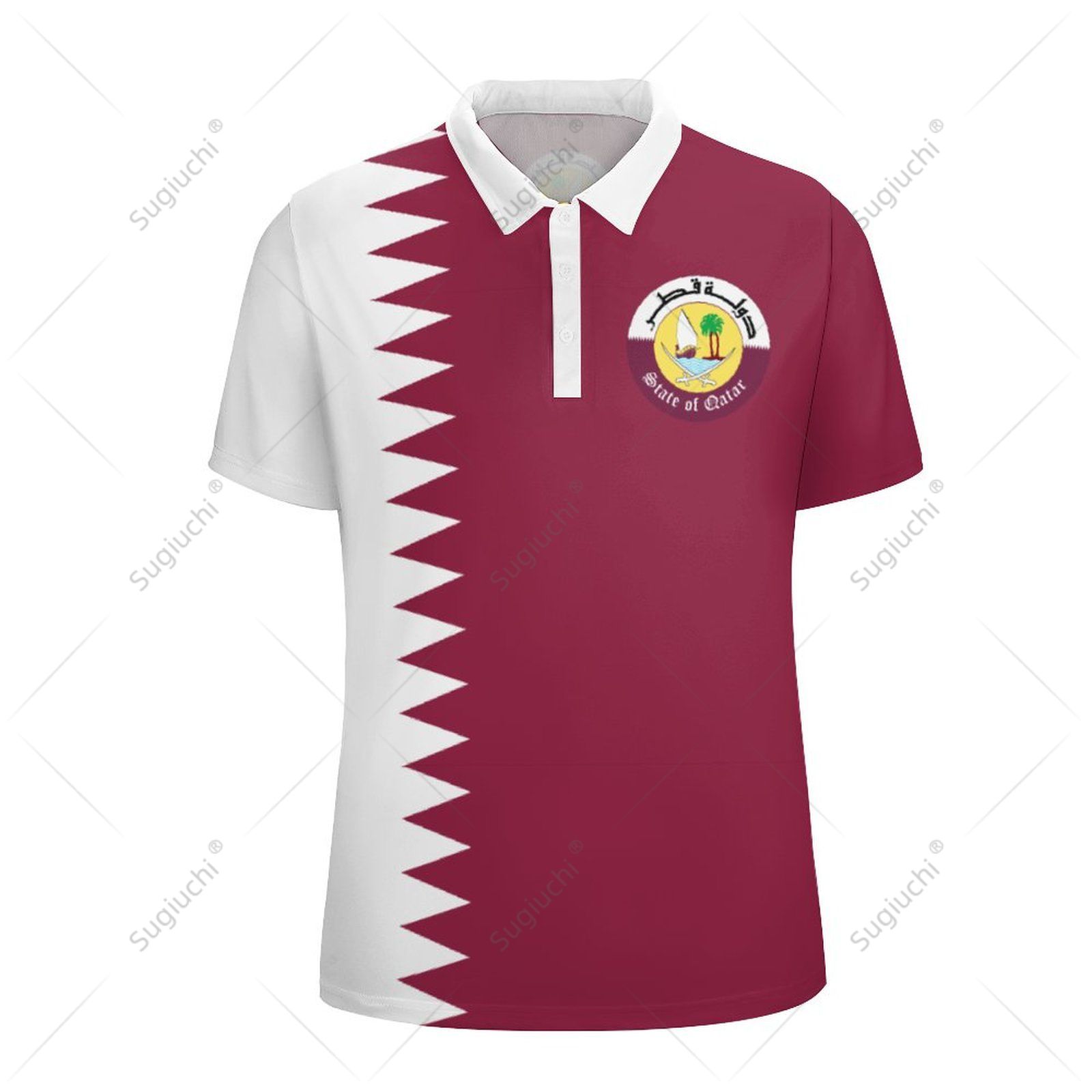 Polo unisexe avec drapeau du Q - 3D Printing Qatar avis et prix