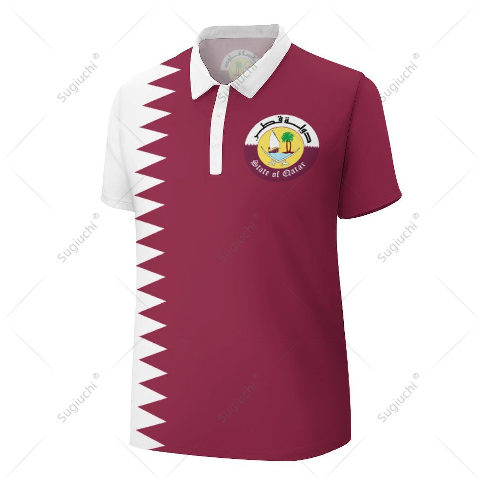 Polo unisexe avec drapeau du Q - 3D Printing Qatar avis et prix