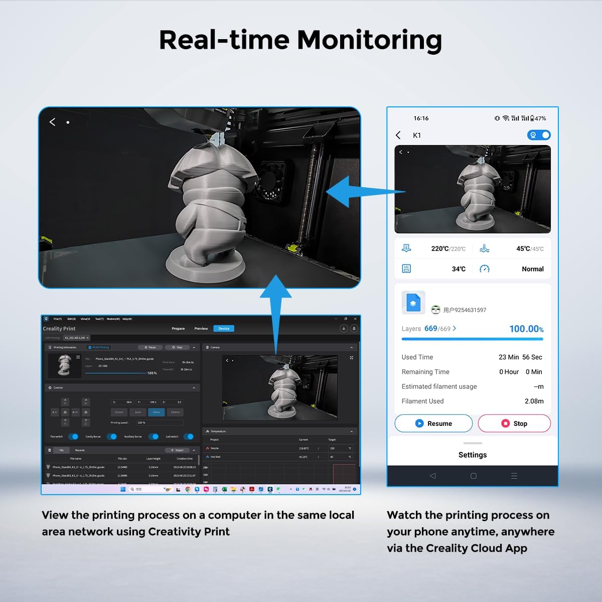 Caméra IA Creality K1C / K1 SE - 3D Printing Ai avis et prix